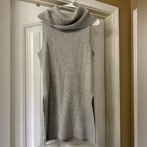 Gray Sleeveless  cowl neck Midi Dress/ Tunic size 12